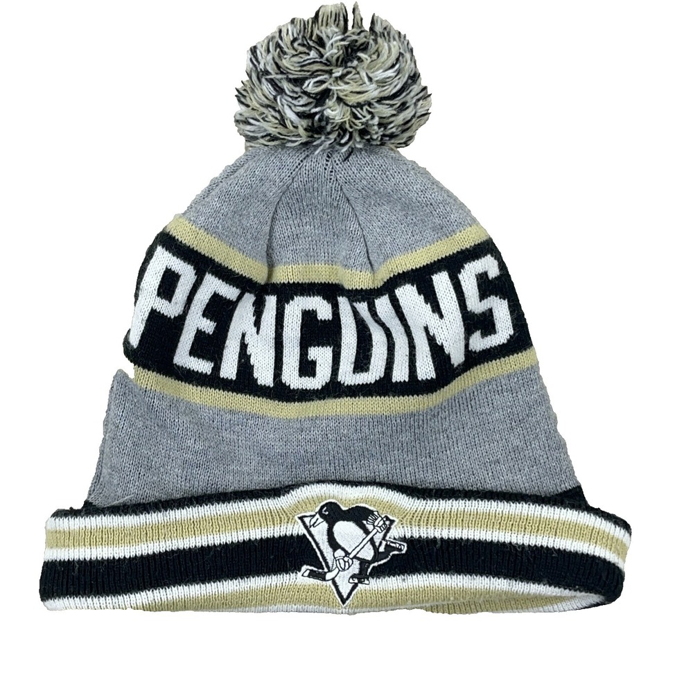 Pittsburgh Penguins Beanie Hat Cap Beanie Toboggan NHL Hockey Pom Pom Adult OTH